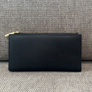 Dagne Dover Black Wallet in Onyx with Gold Accent